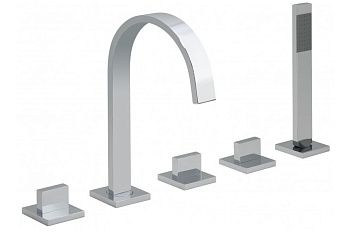 Смеситель Royal Bath TRIUMPH RB501 на борт ванны серебро