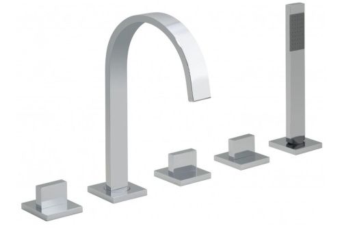 Смеситель Royal Bath TRIUMPH RB501 на борт ванны серебро