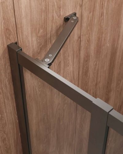 Душевой уголок Cezares MOLVENO MOLVENO-RH-2-120/90-C-GM-IV 120х90 стекло прозрачное профиль оружейная сталь без поддона - фото 5