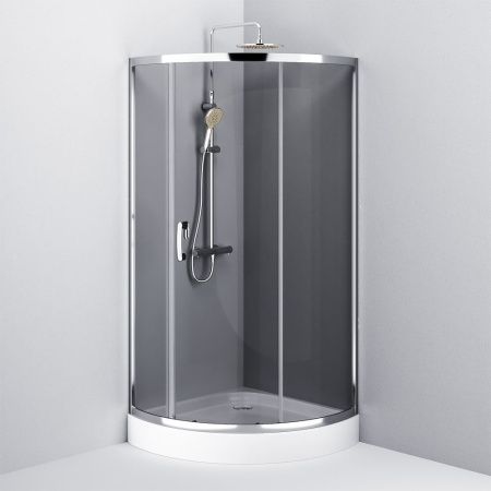 Душевой уголок Am.Pm Like W83G-315-090CG64 90х90 стекло тонированное профиль хром без поддона