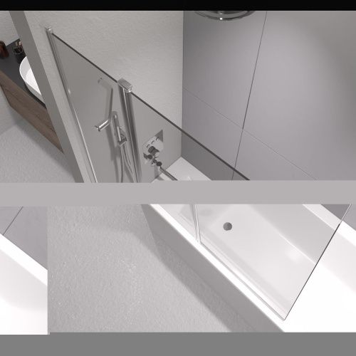 Душевая шторка на ванну RGW Screens 03111110-11 100х140 стекло прозрачное профиль хром ориентация универсальная - фото 5