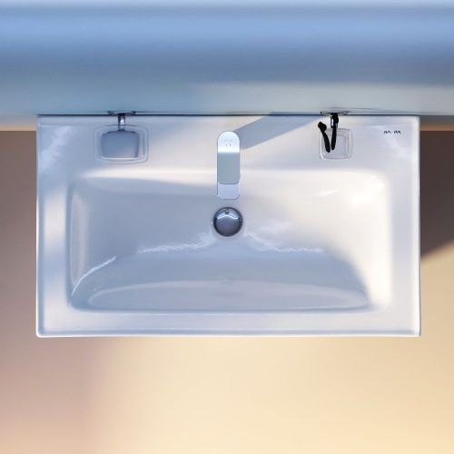 Раковина из сантехнического фарфора Am.Pm X-Joy M85AWCC0802WG64 80х50 встраиваемая цвет белый 1 отверстие под смеситель