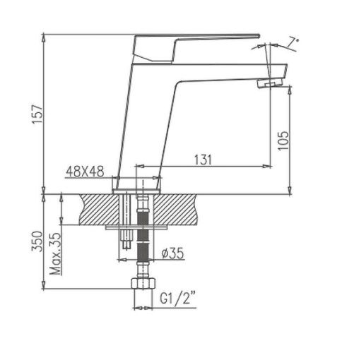 Смеситель Haiba HB191 HB10191 на раковину хром - фото 3