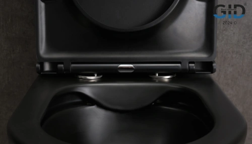 Унитаз напольный с бачком Gid Cortado Tn2189Bm (62248Y) черный с сиденьем микролифт безободковый - фото 5