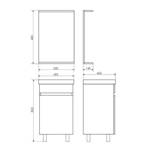 Зеркало Comforty 00003120319CF 50х70 - фото 2