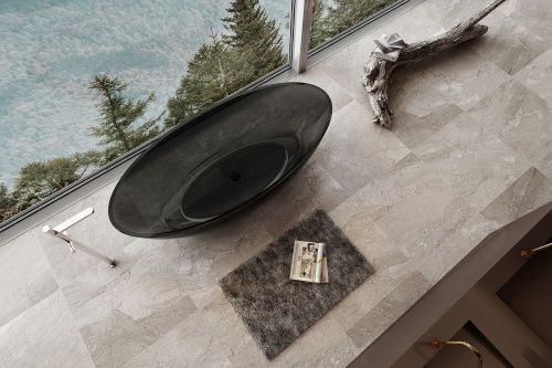 Ванна из полиэфирной смолы Abber Kristall AT9702Onyx 180х85 отдельностоящая овальная - фото 4