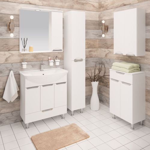 Тумба под раковину Runo БАРСЕЛОНА 00000001032 70х30 напольная цвет белый - фото 3