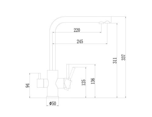 Смеситель для кухни Fmark FS0962C на мойку бронза - фото 2