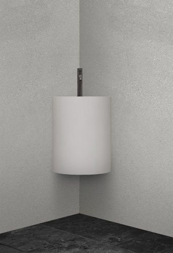 Раковина из искусственного камня Abber STEIN AS2625 40х40 подвесная цвет белый без отверстий под смеситель - фото 4