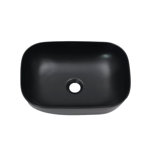 Раковина из сантехнического фарфора Melana 320328MB-805 50х30 накладная цвет черный без отверстий под смеситель - фото 2