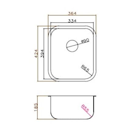 Кухонная мойка Grandex Aqua SELECT 36 S 200330 35х40 цвет серый поверхность матовая
