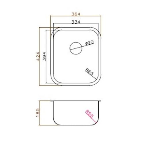 Кухонная мойка Grandex Aqua SELECT 36 S 200330 35х40 цвет серый поверхность матовая - фото 3