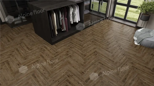 Ламинат Alpine Floor Herringbone 12 Pro New LF106-10 Дуб Бордо толщина 1.2 см 34 класс 606х101 - фото 2