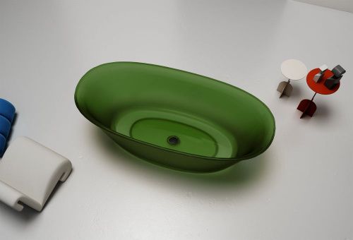 Ванна из полиэфирной смолы Abber Kristall AT9707Emerald 170х75 отдельностоящая овальная - фото 3