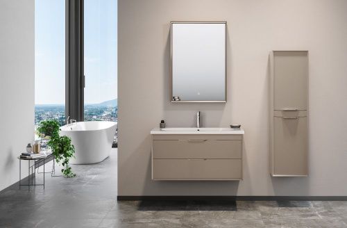 Шкаф-пенал Orka Clay 3003813 40х140 подвесной цвет бежевый - фото 2