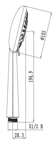 Душевая лейка LeMark LM0616C цвет хром - фото 2