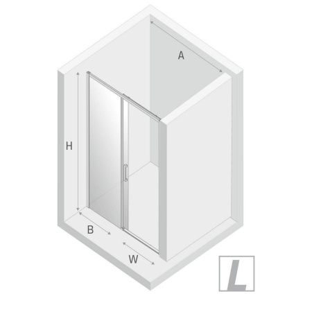 Душевая дверь New Trendy PRIME D-0310A 160х200 стекло прозрачное профиль хром