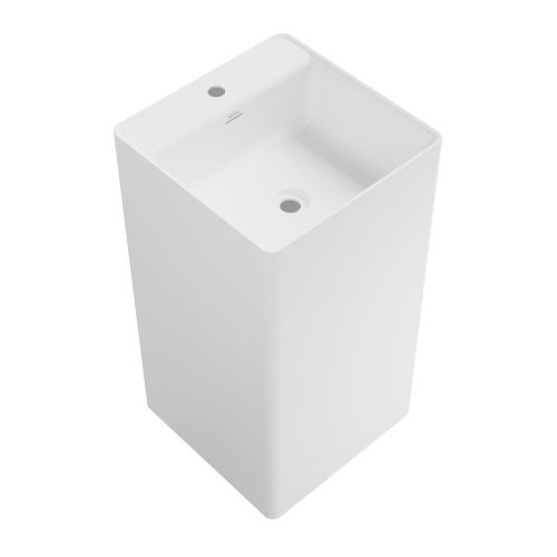 Раковина акриловая Wellsee Pure BY Wellsee 230715000 50х50 напольная цвет белый 1 отверстие под смеситель - фото 2