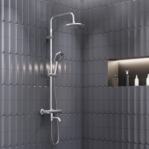 Душевая стойка Damixa Jupiter 977810000 настенная цвет хром - фото 3