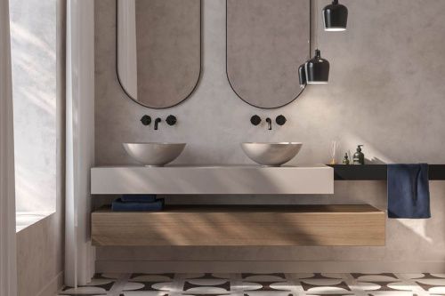 Раковина из искусственного камня Holbi DEMETER 2.02.016.44.4 40х40 накладная цвет серый - фото 3