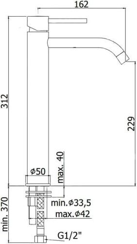Смеситель для раковины Paffoni Light LIG081NO на столешницу черный - фото 2