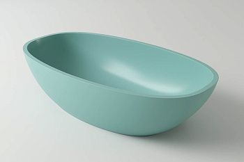 Раковина из искусственного камня Holbi TEFIA 1.02.008.11.3 60х30 накладная цвет голубой