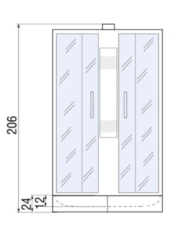 Душевая кабина River NARA 10000003638 90х70 четверть круга без крыши ориентация универсальная - фото 2