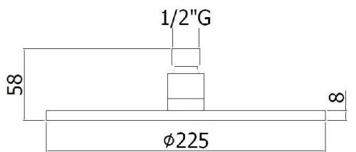Верхний душ Paffoni Master ZSOF074CR 25х40 хром - фото 2