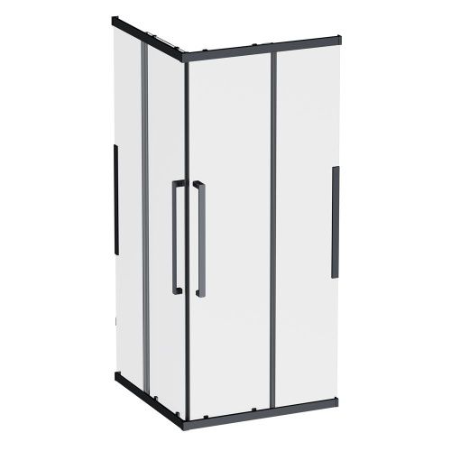 Душевой уголок Am.Pm Func W84G-403-9090-BТ 90х90 стекло прозрачное профиль черный без поддона - фото 2