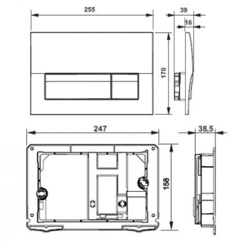 Клавиша смыва механическая Roca In-Wall 78901170B1 цвет хром - фото 2
