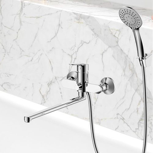 Смеситель для ванны WesnaArt Tis TIS21-320 настенный хром - фото 3