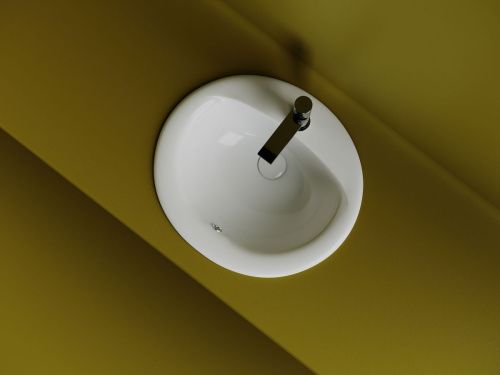 Раковина из сантехнического фарфора Ceramica Nova SUN CN6080 52х46 встраиваемая цвет белый 1 отверстие под смеситель - фото 5