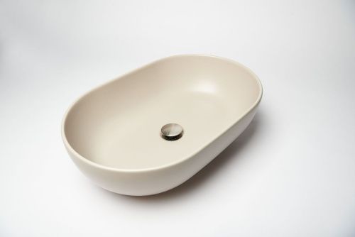Раковина из сантехнического фарфора Galassia Dream 7308SA 60х40 накладная цвет бежевый - фото 5