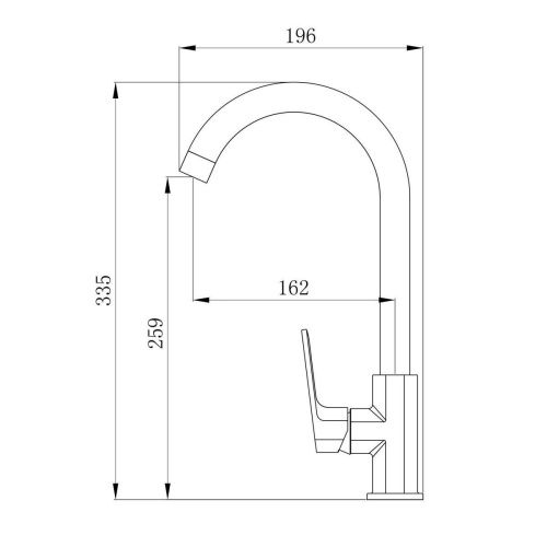 Смеситель для кухни Tokito AMA TOK-AMA-1013BL на мойку черный - фото 4