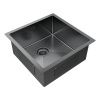 Кухонная мойка Paulmark GERBERG 44 UNI PM214444-GM 40х40 цвет вороненая сталь поверхность брашированная