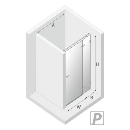 Душевая дверь New Trendy AVEXA EXK-1452 130х200 стекло прозрачное профиль хром