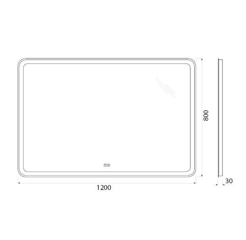 Зеркало с подсветкой BelBagno Marino SPC-MAR-1200-800-LED-TCH-WARM 120х80 подвесное - фото 5