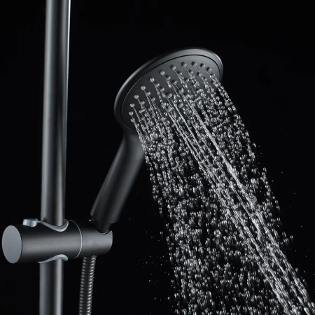 Душевая стойка Shevanik S8736H настенная цвет черный