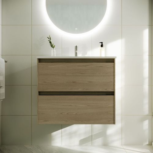 Тумба под раковину Sancos Cento CN60KE 60х50 подвесная цвет коричневый - фото 4