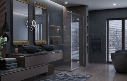 Душевой уголок Ambassador Diamond 12011108R 120х90 стекло прозрачное профиль хром без поддона - фото 3