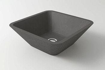 Раковина из искусственного камня Holbi SATURN 2.02.004.44.4 40х40 накладная цвет серый