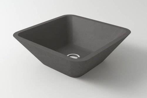 Раковина из искусственного камня Holbi SATURN 2.02.004.44.4 40х40 накладная цвет серый