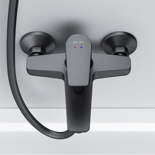 Смеситель для ванны и душа Am.Pm Gem F90A10022 настенный черный - фото 5