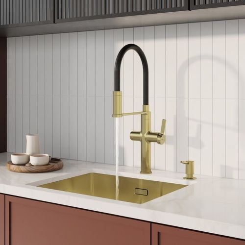 Смеситель для кухни IDDIS Ikon IKNMGFFi05 на столешницу золото - фото 2