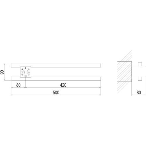Полотенцесушитель электрический Terminus 4670078538758 50х10 хром - фото 3
