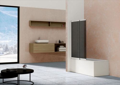 Душевая шторка на ванну Vincea VSB-1E VSB-1E100CGB 100х145 стекло прозрачное профиль черный ориентация универсальная - фото 3