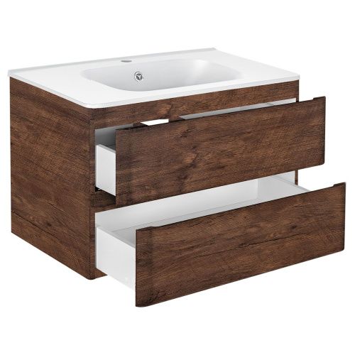Тумба под раковину Vincea Vico VMC-2V800RW 80х50 подвесная цвет коричневый - фото 5