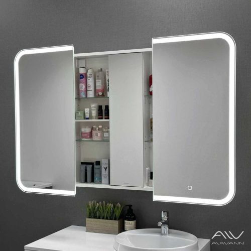 Зеркало-шкаф Alavann Cosmetic ALV1042001 80х80 подвесной цвет белый - фото 2