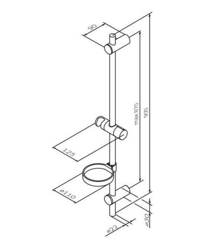 Душевая штанга Am.Pm Spirit F0370064 цвет хром - фото 3