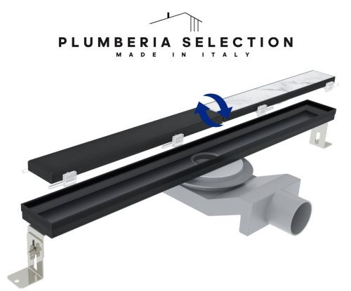 Душевой лоток Plumberia Selection PSL LINEAR PSL100NO 100х5 черный